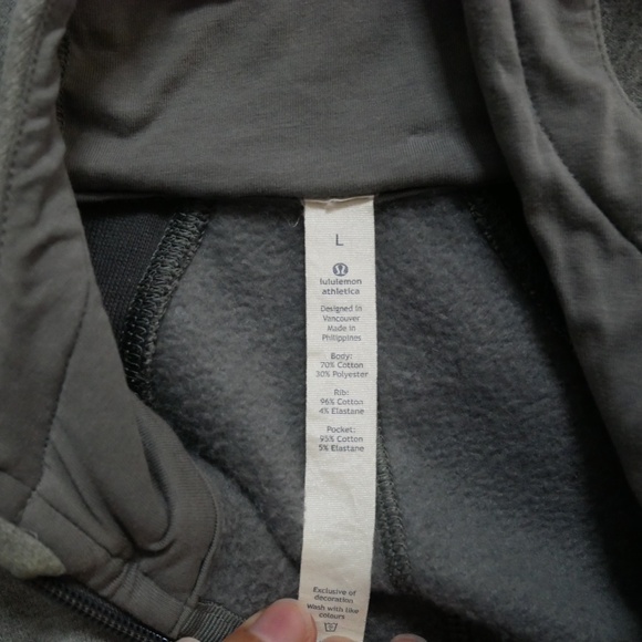 Lululemon men's zip-up hoodie gray large - Picture 4 of 6